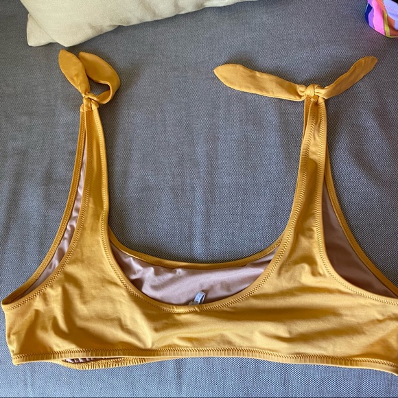 J. Crew Playa bathing suit top Marigold XL - Picture 2 of 3